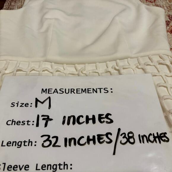 J by JOA Cage Off White Sleeveless Full Zip Dress Womens Size Medium - Picture 12 of 12